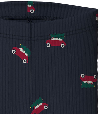 Name It Leggings - Rib - NbmRistmas - Navy Blazer/Cars