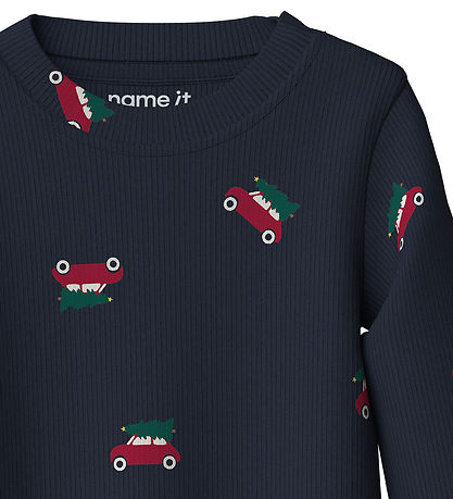Name It Body l/æ - Rib - NbmRistmas - Navy Blazer/Cars