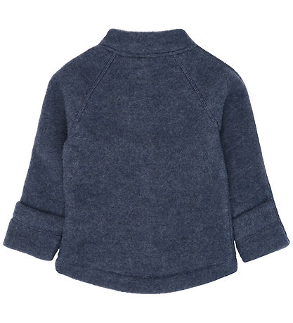 Mikk-Line Fleecejakke - Uld - Blue Melange
