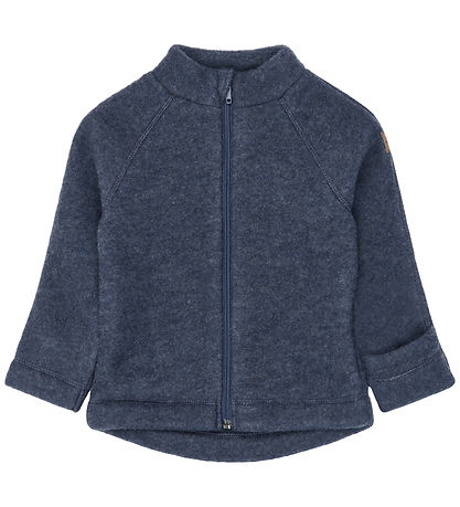 Mikk-Line Fleecejakke - Uld - Blue Melange