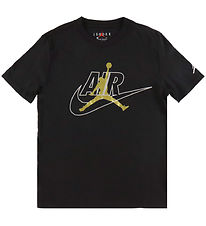 Jordan T-shirt - Air Swoosh - Sort/Guld