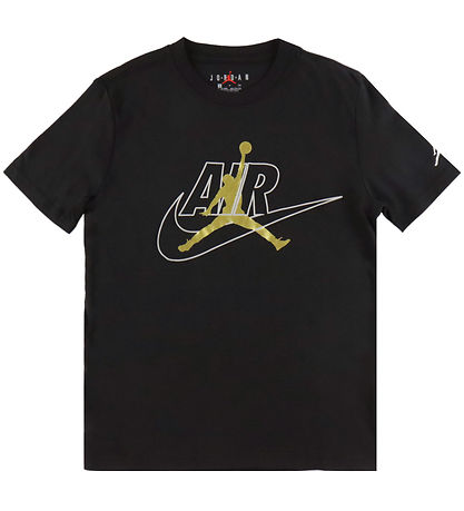 Jordan T-shirt - Air Swoosh - Sort/Guld