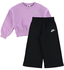 Nike Sweatsæt - Lilla/Sort