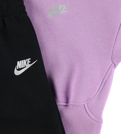 Nike Sweatsæt - Lilla/Sort