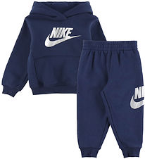 Nike Sweatsæt - Midnight Navy/Silver