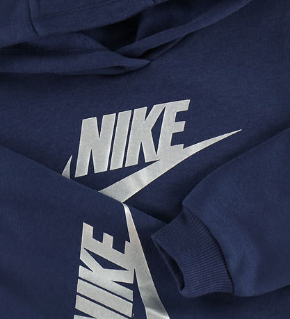 Nike Sweatsæt - Midnight Navy/Silver