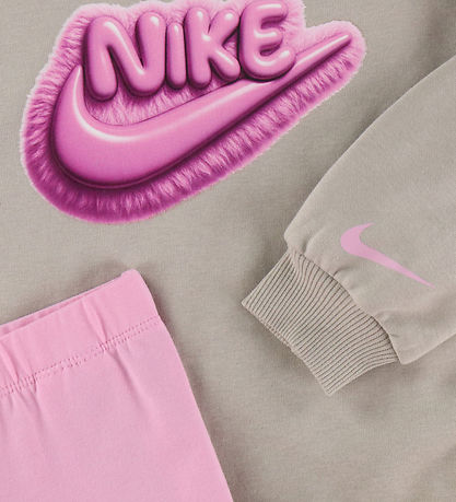 Nike Sæt - Sweatshirt/Leggings - Pink Rise