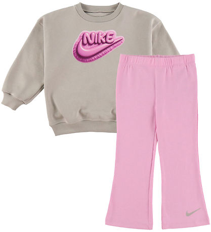 Nike Sæt - Sweatshirt/Leggings - Pink Rise