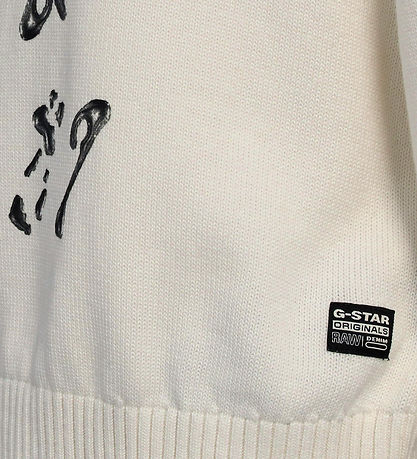 G-Star RAW Bluse - Strik - Crew - Ecru