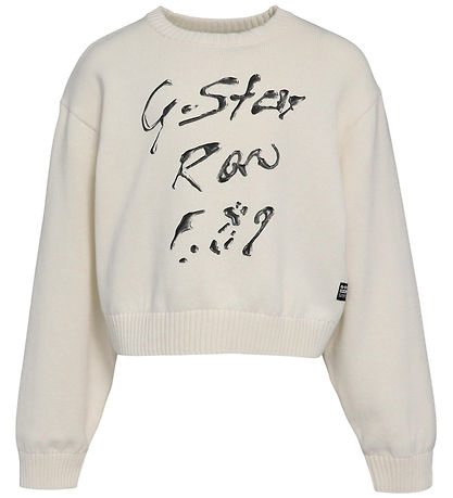 G-Star RAW Bluse - Strik - Crew - Ecru