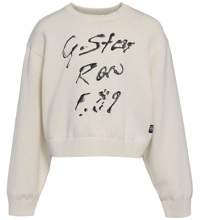 G-Star RAW Bluse - Strik - Crew - Ecru