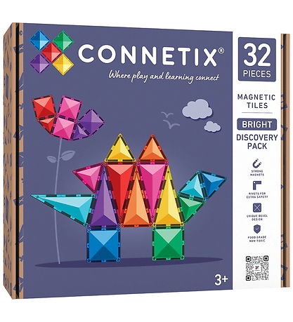 Connetix Magnetsæt - 32 Dele - Bright Discovery Pack