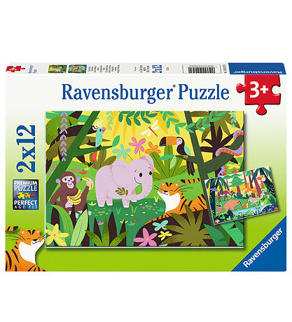 Ravensburger Puslespil - 2x12 Brikker - Little Explorers