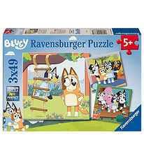 Ravensburger Puslespil - 3x49 Brikker - Bluey