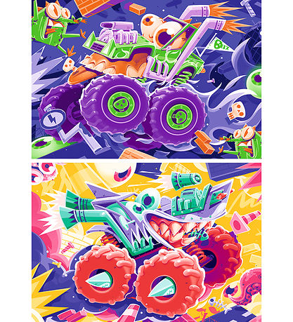 Ravensburger Puslespil - 2x24 Brikker - Monster Trucks