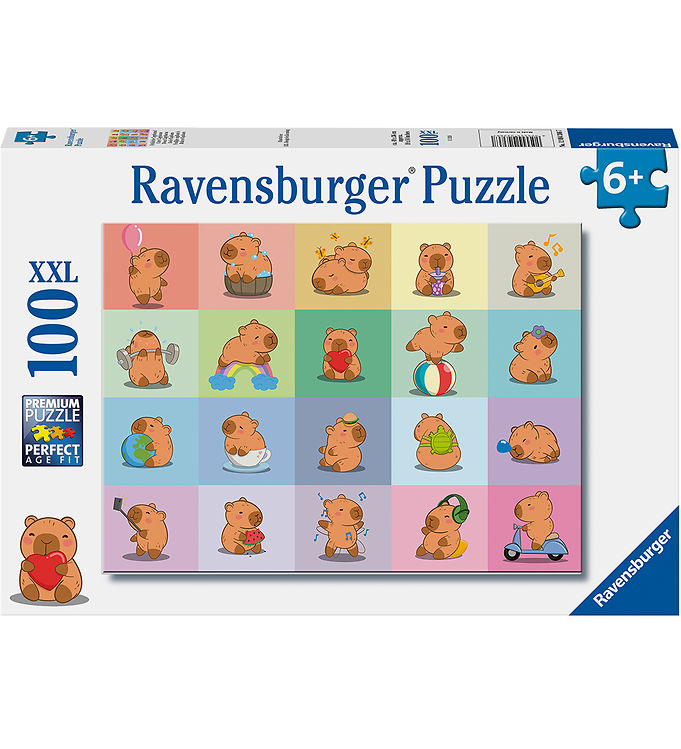 Ravensburger Puslespil - 100 Brikker - Capybara