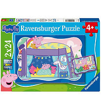 Ravensburger Puslespil - 2x24 Brikker - Peppa Pig - Good Night P