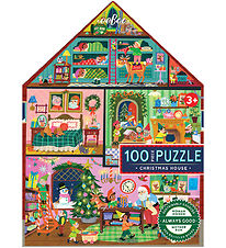 Eeboo Jigsaw Puzzle - 100 Bricks - Christmas I Villa Winter