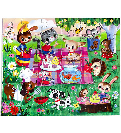 Eeboo Puslespil - 36 Brikker - Pet Picnic