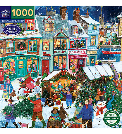 Eeboo Puslespil - 1000 Brikker - Holiday Marketplace