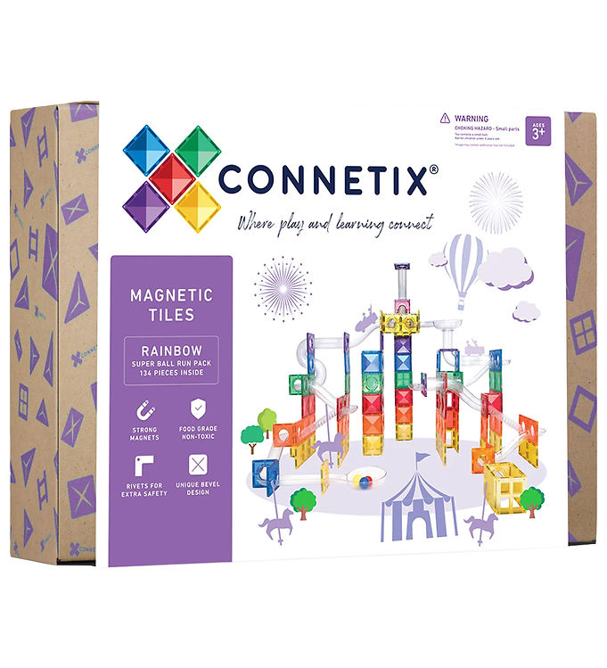 Connetix Magnetsæt - 134 Dele - Super Ball Run