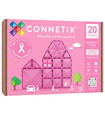 Connetix Magnetsæt - 20 Dele - Charity Pack Pink