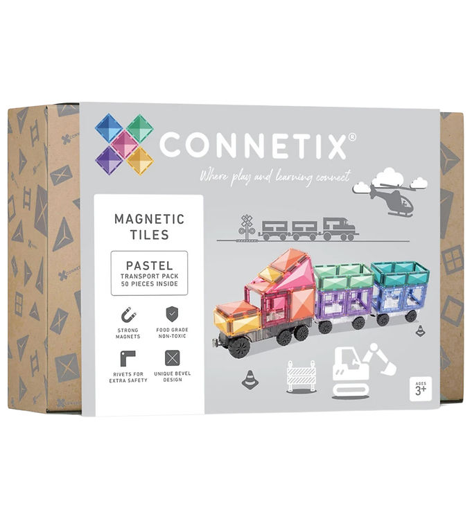Transport magnetsæt 50 dele - pastel CONNETIX magneter 293460