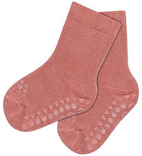 GoBabyGo Skridsikre Strømper - Teddy - Ash Rose