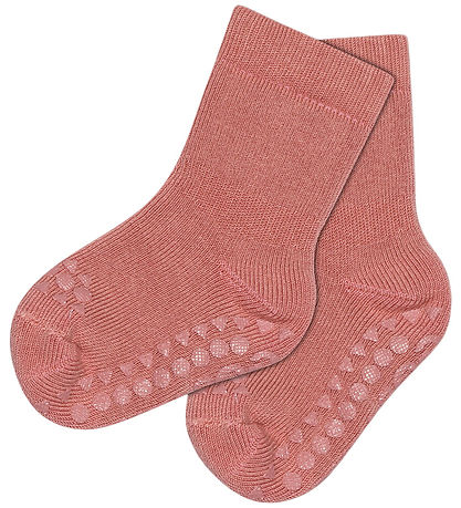GoBabyGo Skridsikre Strømper - Teddy - Ash Rose