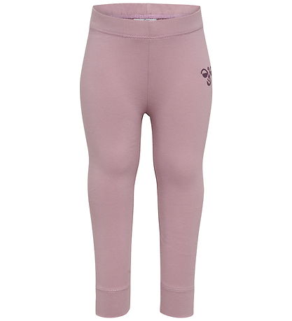 Hummel Leggings - 2-pak - HmlMini - Black Plum/Sea Fog
