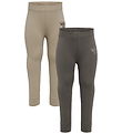 Hummel Leggings - 2-pak - HmlMini - Dark Gull Gray/Vintage Khaki