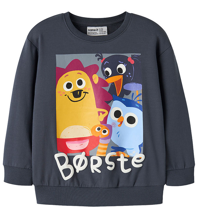 Name It Sweatshirt - NmmAban - Børste - Ombre Blue