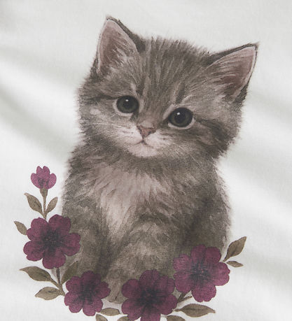 Name It Bluse - NmfVotea - Bright White/Cute Kitten