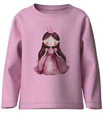 Name It Bluse - NmfVotea - Full Blooming Pink/Pink Princess