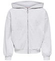 Kids Only Cardigan - KogOlivia - Light Grey Melange/Silver Glitt