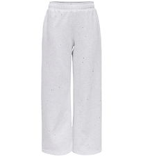 Kids Only Sweatpants - kogOlivia - Light Grey Melange/Silver Gli