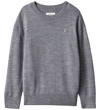 Calvin Klein Bluse - Strik - Medium Grey Heather