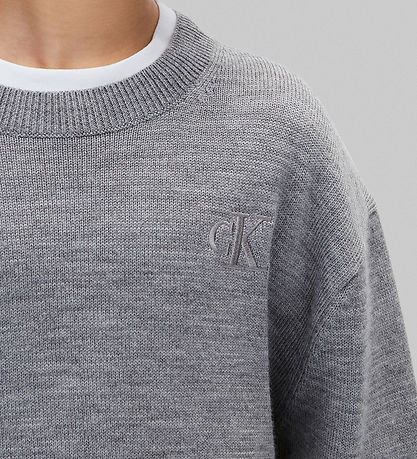 Calvin Klein Bluse - Strik - Medium Grey Heather