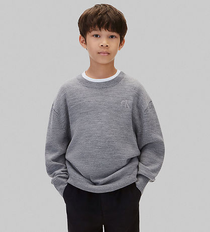 Calvin Klein Bluse - Strik - Medium Grey Heather