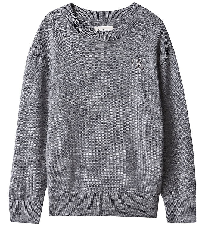 Calvin Klein Bluse - Strik - Medium Grey Heather