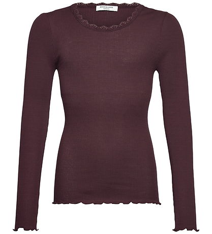 Rosemunde Bluse - Rib - RkBalta - Ganache m. Blonder