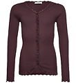 Rosemunde Cardigan - Rib - RkBalta - Ganache m. Blonder