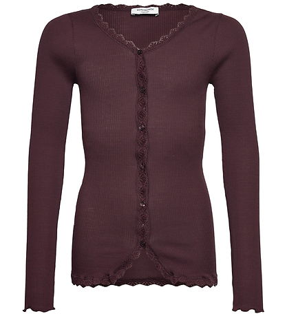Rosemunde Cardigan - Rib - RkBalta - Ganache m. Blonder