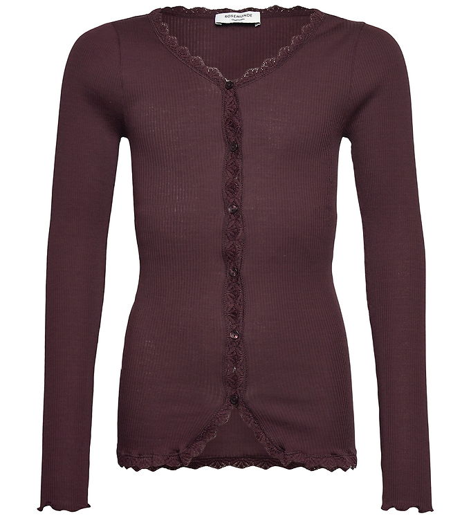 Rosemunde Cardigan - Rib - RkBalta - Ganache m. Blonder