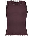 Rosemunde Top - Rib - RkBalta - Ganache m. Blonder