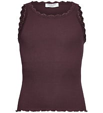 Rosemunde Top - Rib - RkBalta - Ganache m. Blonder