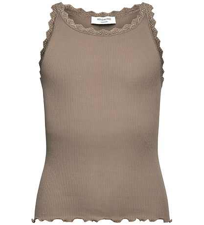 Rosemunde Top - Rib - RkBalta - Walnut m. Blonder
