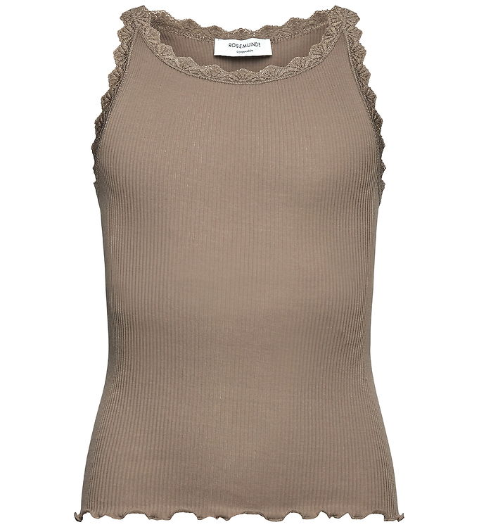 Rosemunde Top - Rib - RkBalta - Walnut m. Blonder