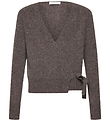 Rosemunde Cardigan - Strik - RkTinker - Wrap - Brown/Grey Melang
