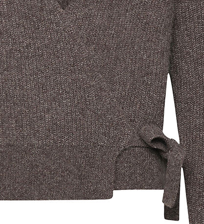 Rosemunde Cardigan - Strik - RkTinker - Wrap - Brown/Grey Melang